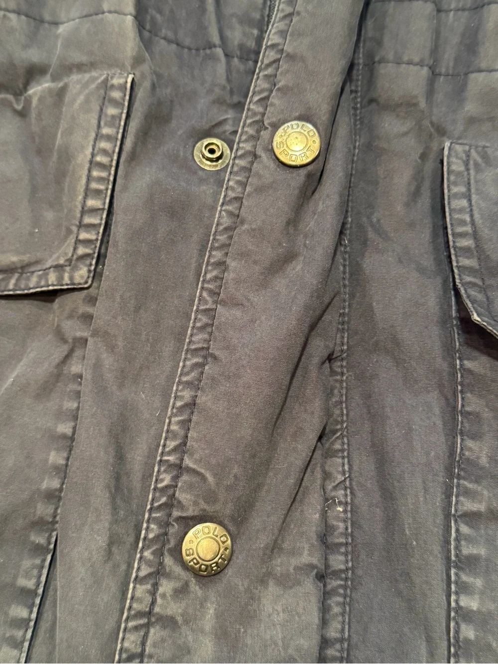 Vintage Polo Sport Ralph Lauren Sportsmans Parka Jacket Mens L Navy Puffer 90s